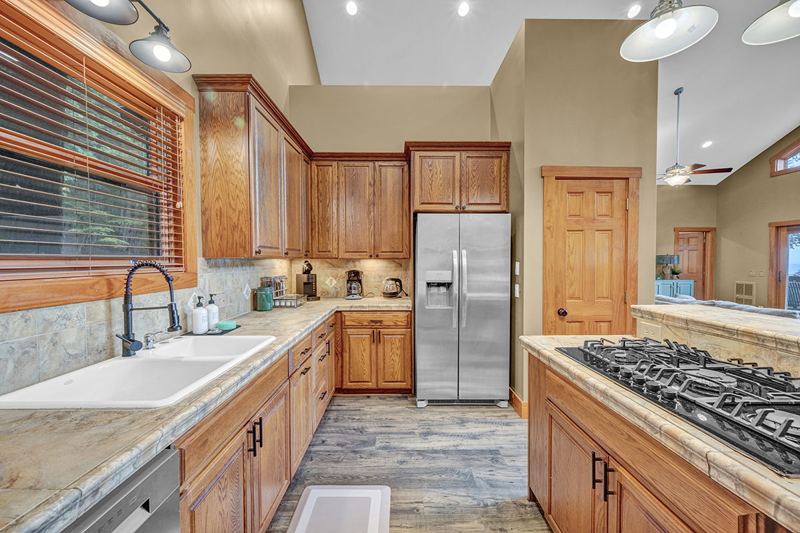 Fully stocked kitchen