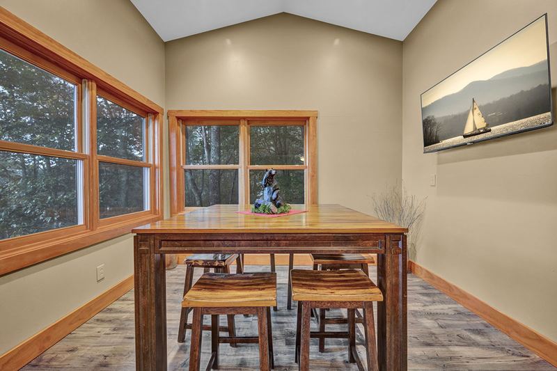 Extra seating for meals as well as a fun place to play board games