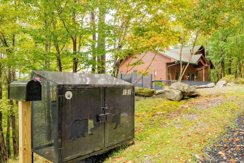 Bear proof cage for garbage