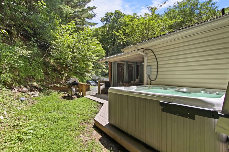 Enjoy a dip in the hot tub