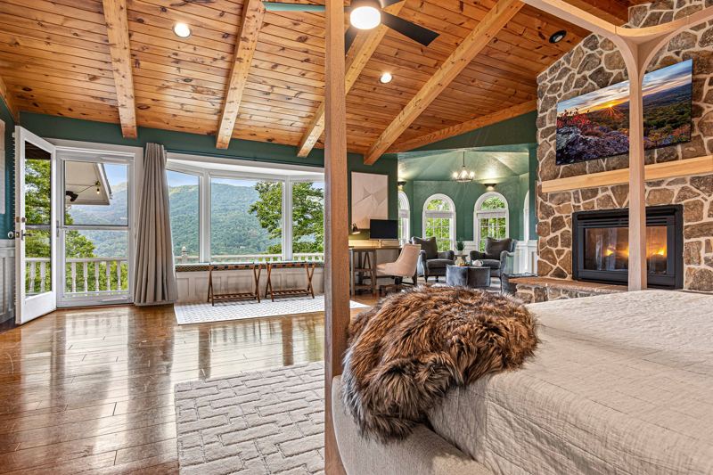 Wake up to your sunlit mountain view