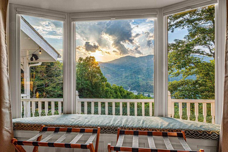 Wake up to your sunlit mountain view