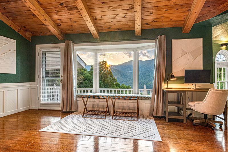 Wake up to your sunlit mountain view