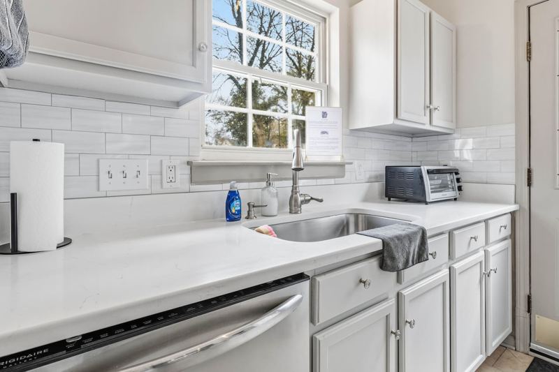 Fully stocked Kitchen with natural light