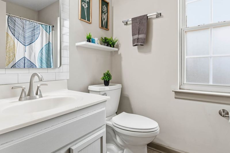 Master Bathroom with shower and vanity
