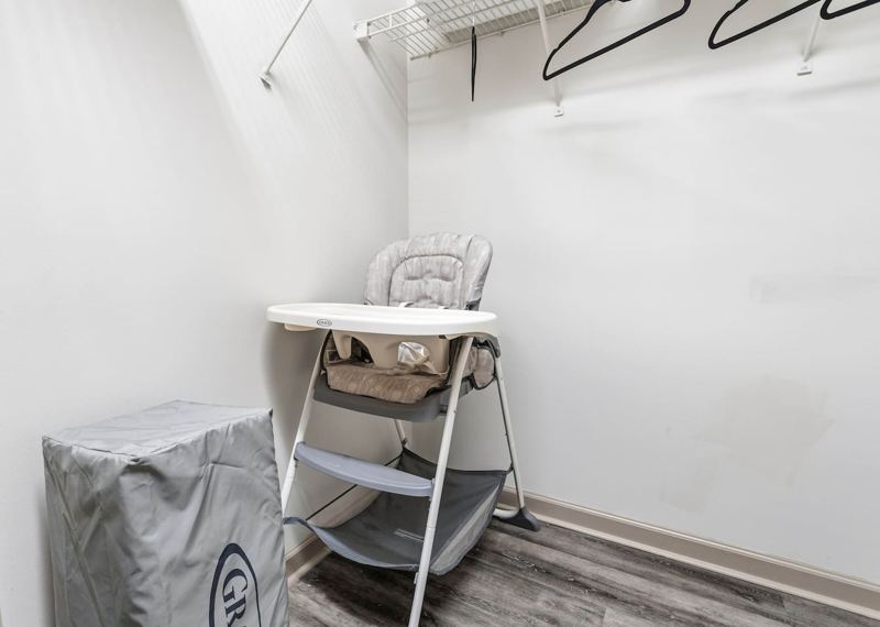 Highchair and Pack N' Play available for your convenience located in the Master Bedroom Closet.