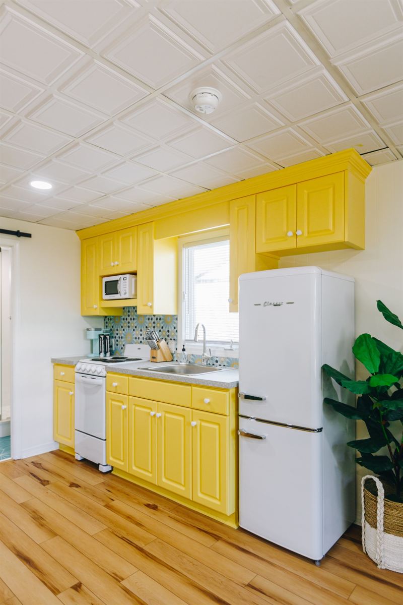 Cozy Kitchen stocked with everything you need to make and enjoy a meal