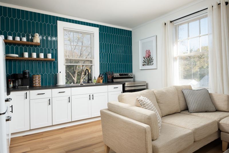 Upstairs Unit Open Concept Living Room & Kitchen