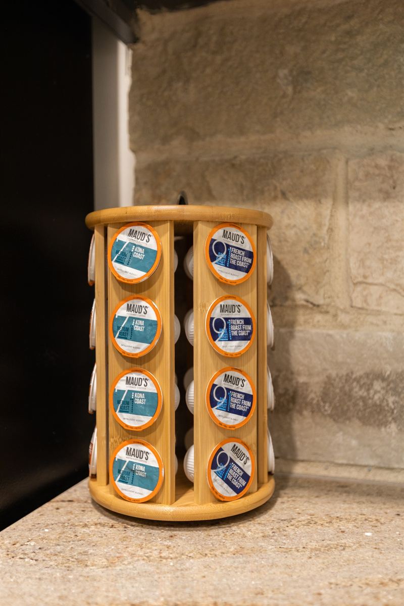 Bottom Floor Unit - Start your morning off right with our provided starter set of variety K-Pods, sugar & creamer.