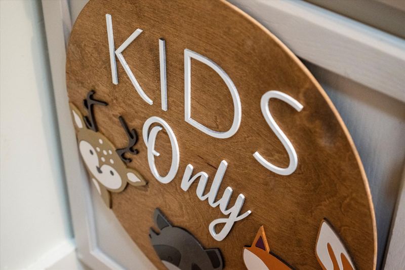 Entrance to kids' secret playroom!